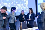 Elma Saiz Delgado, španjolska ministrica za inkluziju, socijalnu sigurnost i migracije, María del Carmen Barrera Chamorro, izvjestiteljica EGSO-a, Marija Hanževački, potpredsjednica EGSO-a za komunika